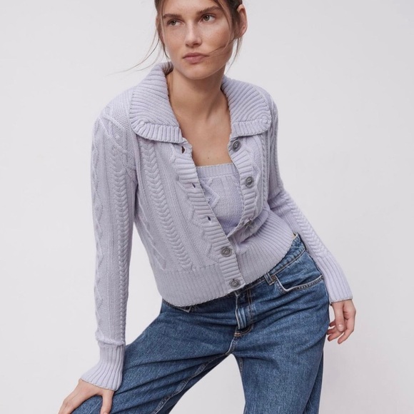 NWT Knitted Purple Zara Cardigan 🪩 - Picture 1 of 4